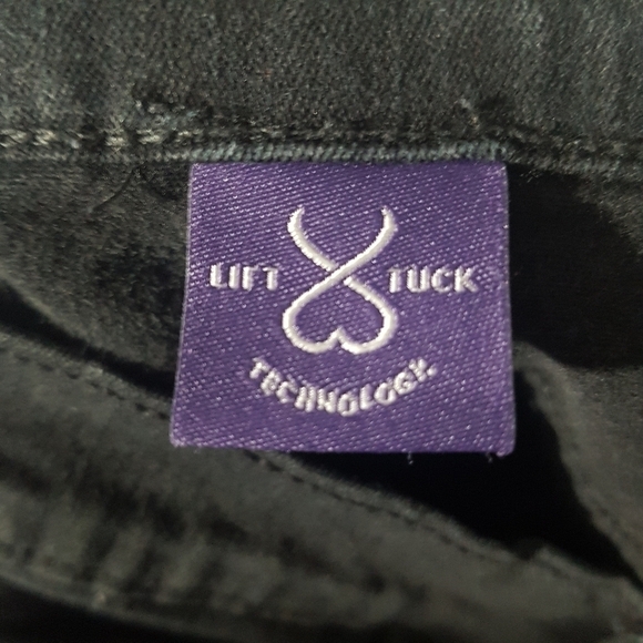 NYDJ Lift Tuck Technology High Rise Straight Leg Black Denim Jeans - Picture 9 of 11